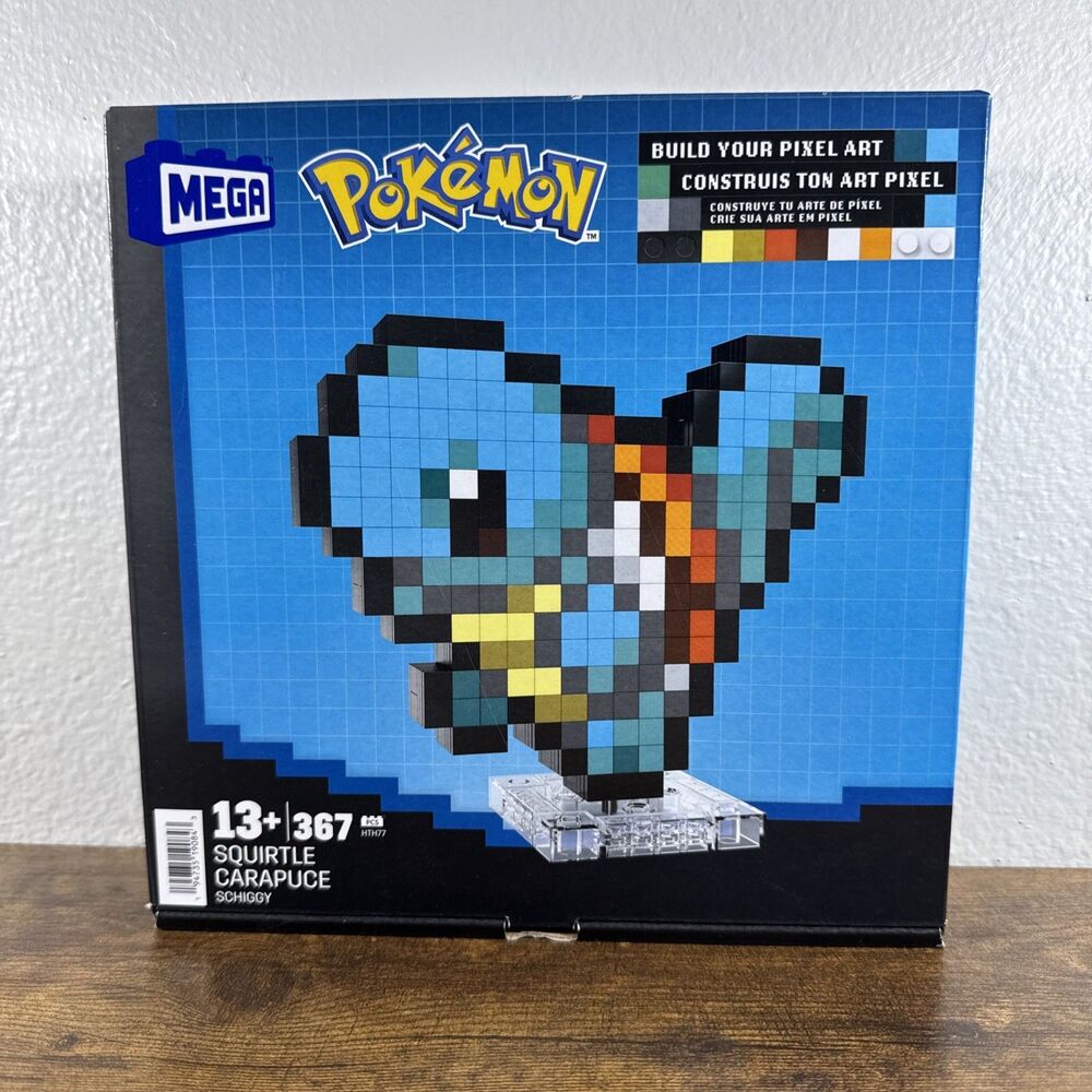 Mega Pokémon Squirtle Pixel Art Building Set 13+ 367 Pieces Model HTH77 Toy Kit